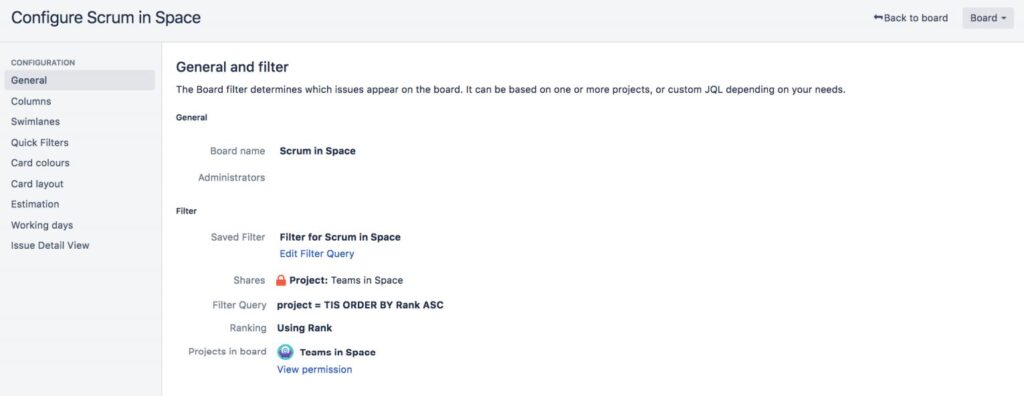 Jira Board - Configuration