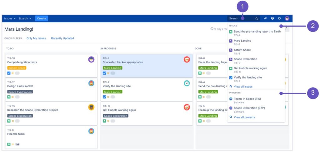 Jira Project - Quick search