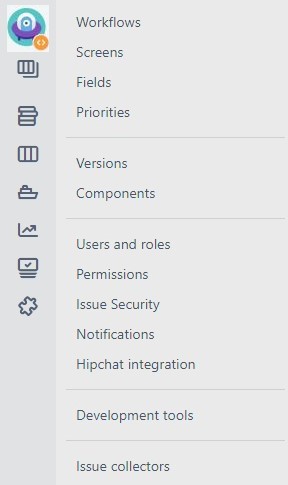 Jira Project configuration menu part 2